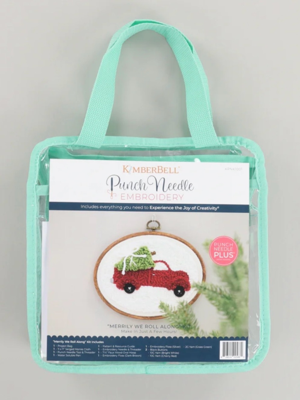 KimberBell Merrily We Roll Along Punch Needle Plus Embroidery Kit